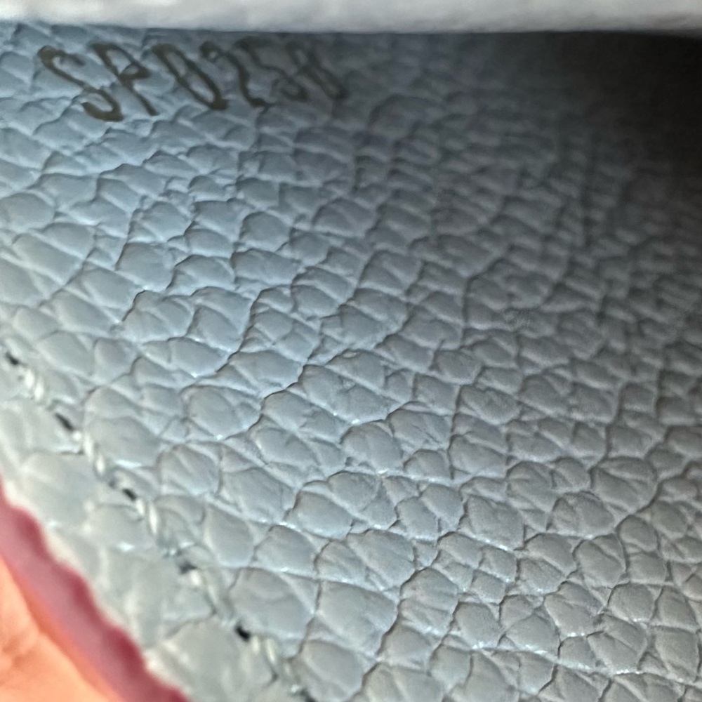 Louis Vuitton Light Gray Embossed Monogram Card Holder with Red Edge - Picture 7 of 7